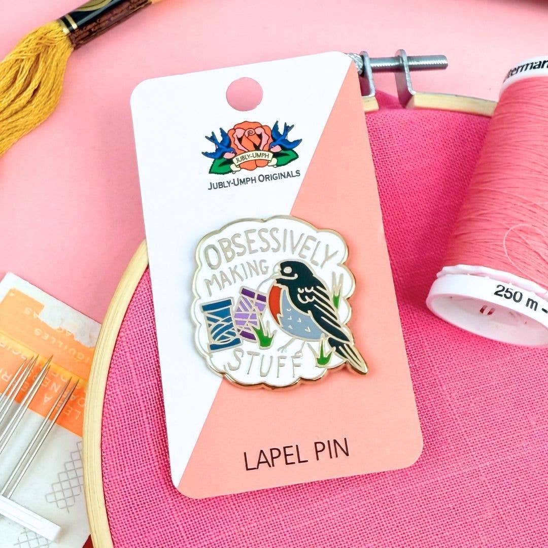 Obsessively Making Stuff Lapel Pin