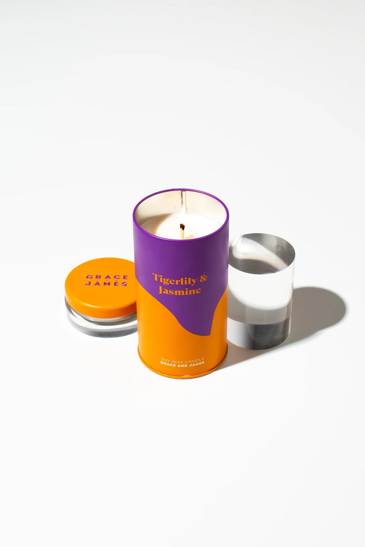 TIGERLILY &amp; JASMINE - AROMATIC SOY WAX CANDLE 70 HOUR