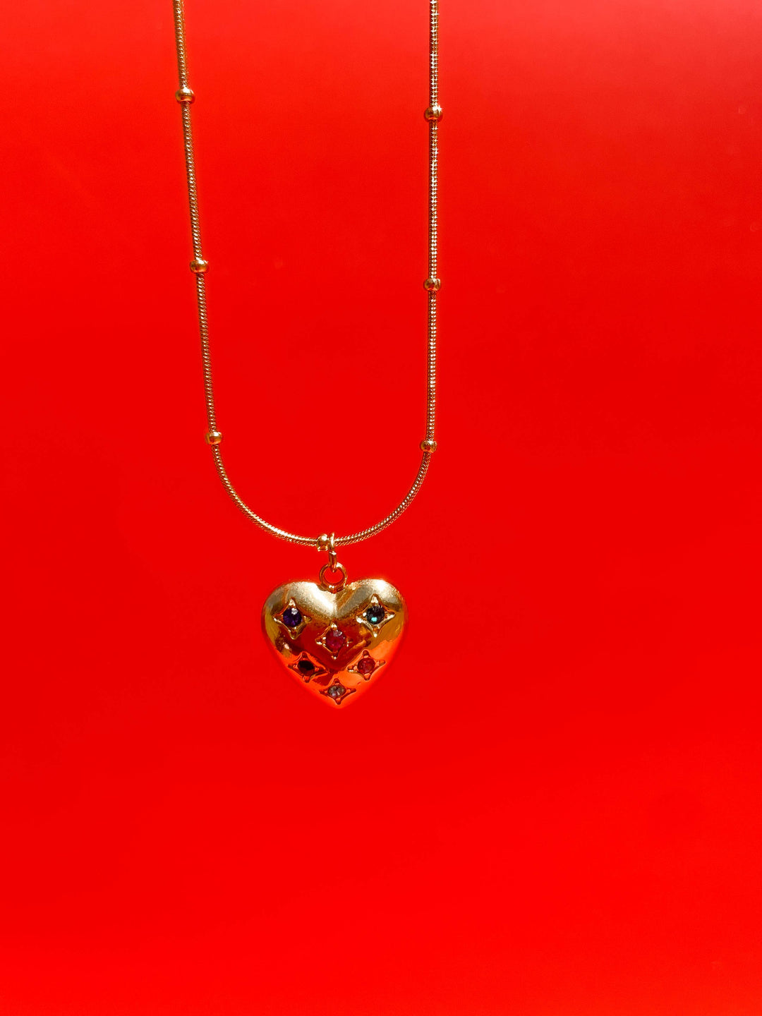 18K Gold Multi-colour Heart &