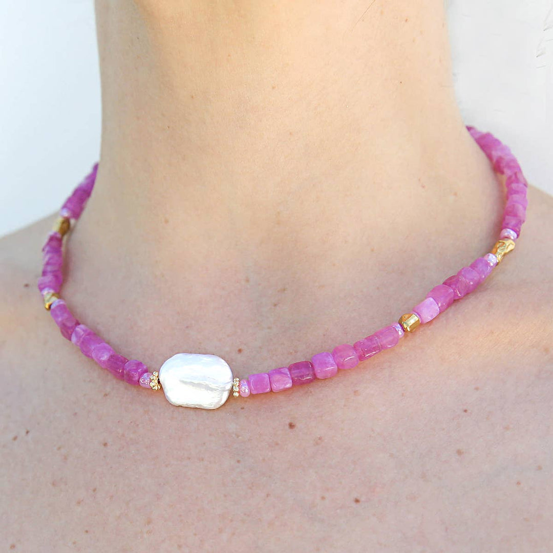 Pink Pearl Necklace 