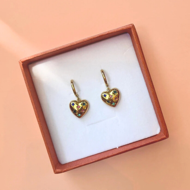 18K Gold Multi-colour Heart &
