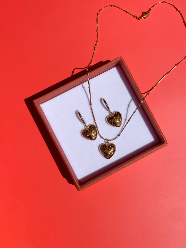18K Gold Multi-colour Heart &