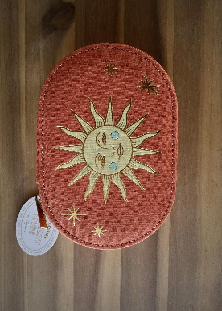 Oval Jewellery Case - Terracotta