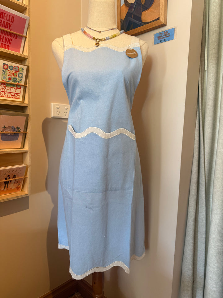 Virgo Cotton Apron 60x84cm Blue/white