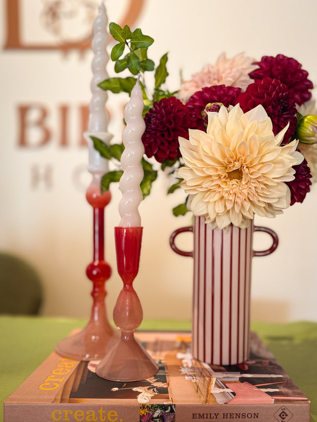 Quincy Candle Holder Medium - Rose