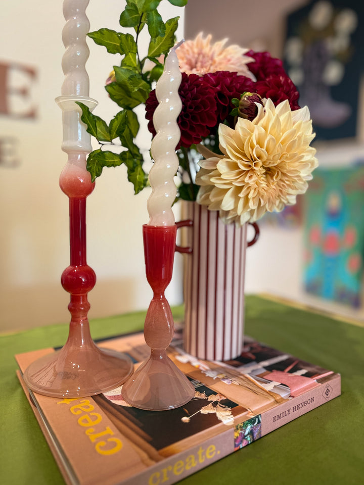 Quincy Candle Holder Medium - Rose