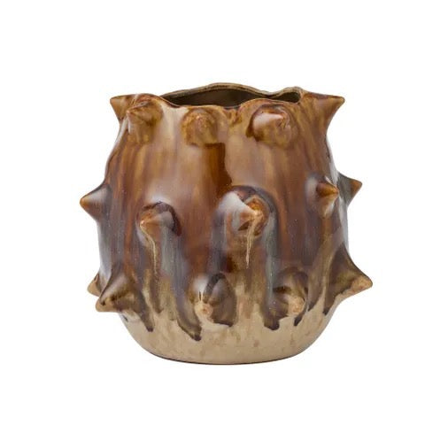 MIA CERAMIC VASE 18X16CM TOFFEE