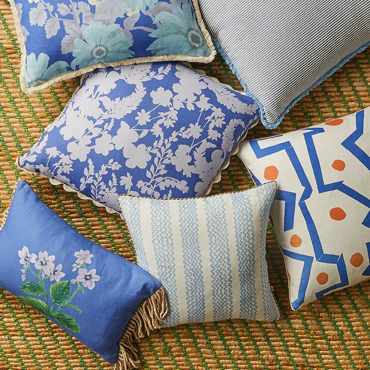 Cottage Garden Blue 60x40cm Cushion