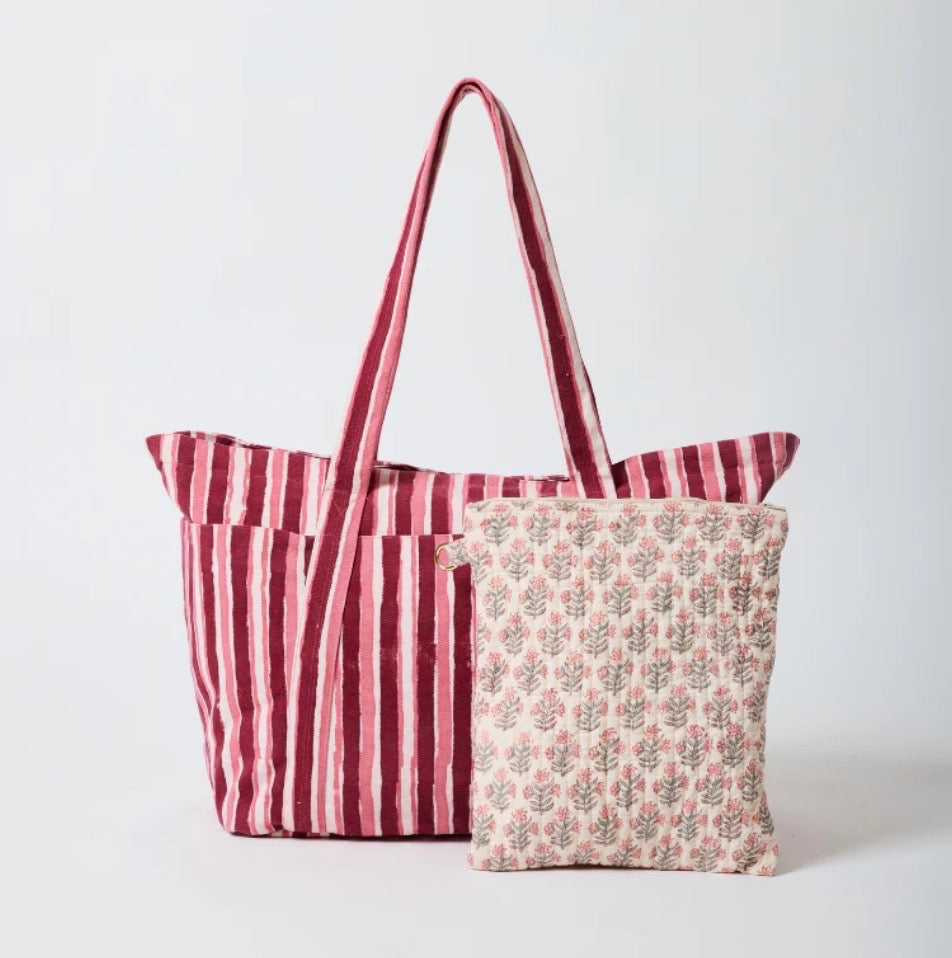 Billie Bag // Plum Stripe