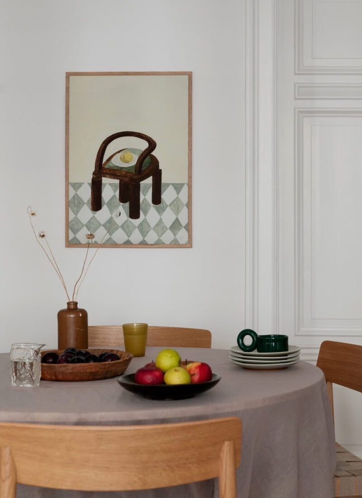 Chair with Fruit  ISABELLE VANDEPLASSCHE 40x50 cm FRAMED
