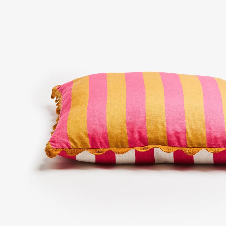 Bold Stripe Tan Pink 60cm Cushion