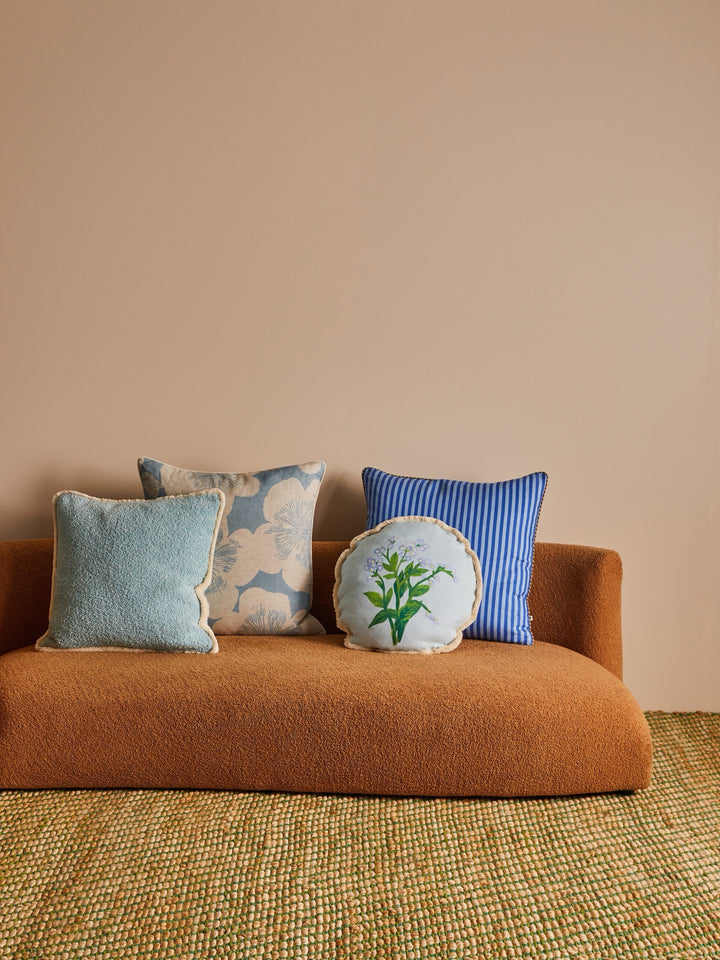 Forget Me Not Blue 50cm Round Cushion