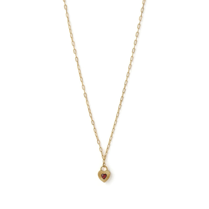 RUBY HEART NECKLACE - RED