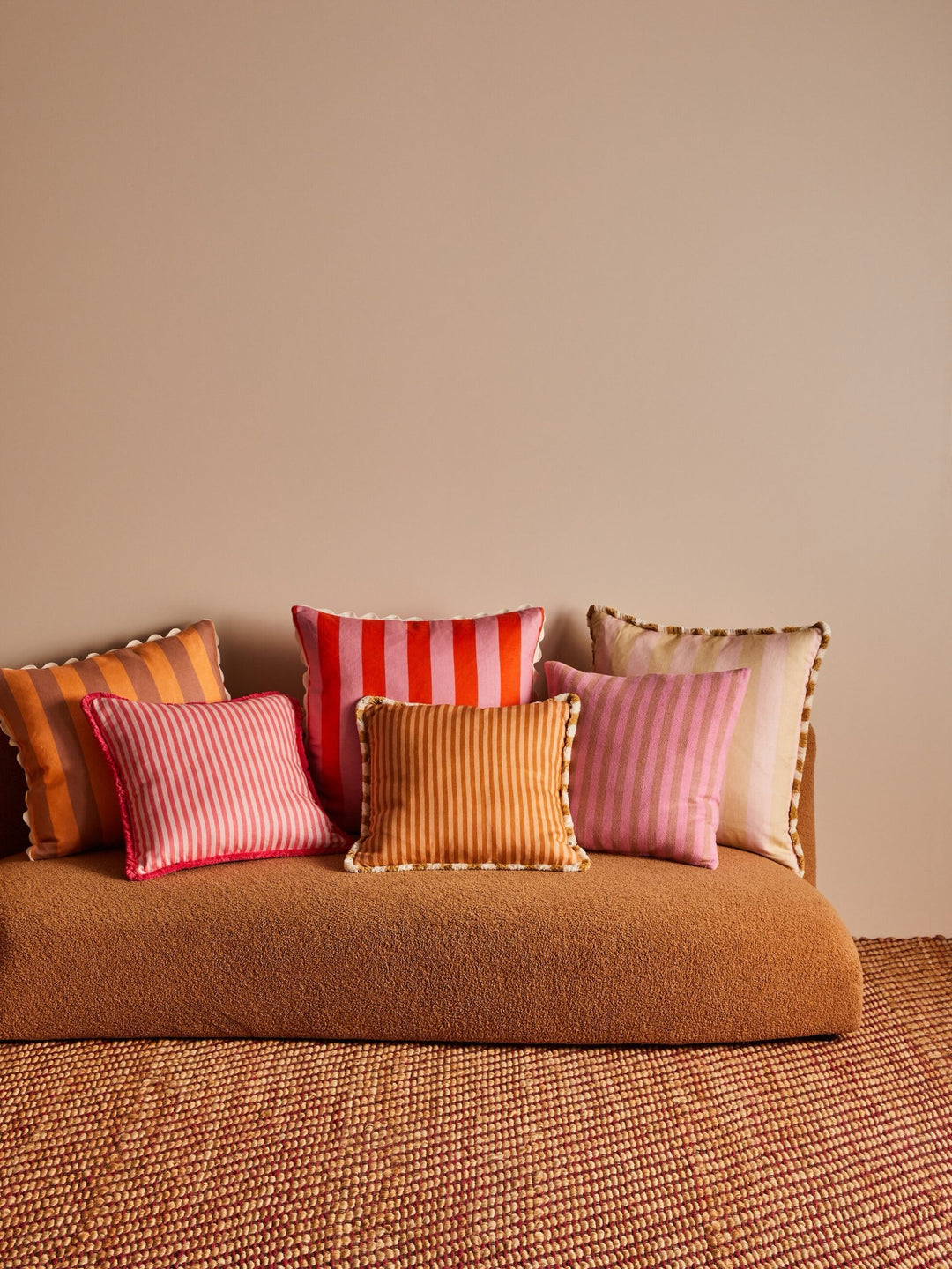 Pinstripe Rose 50cm Cushion