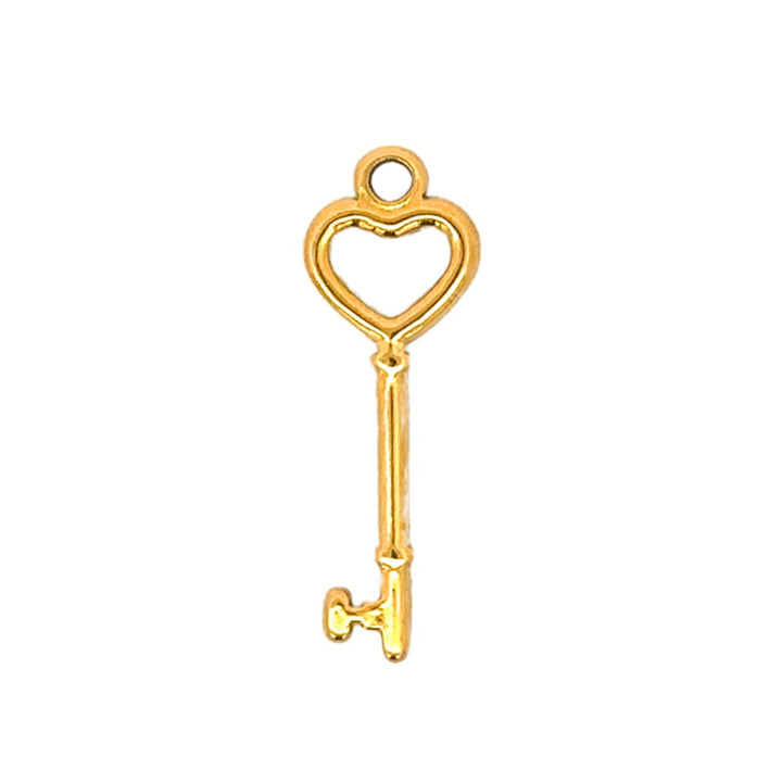 Heart Key Charm