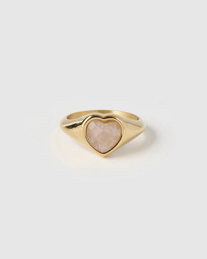 ROMANCE GOLD RING - ROSE QUARTZ