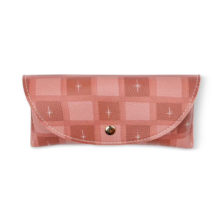 PU Printed Glasses Case - Check