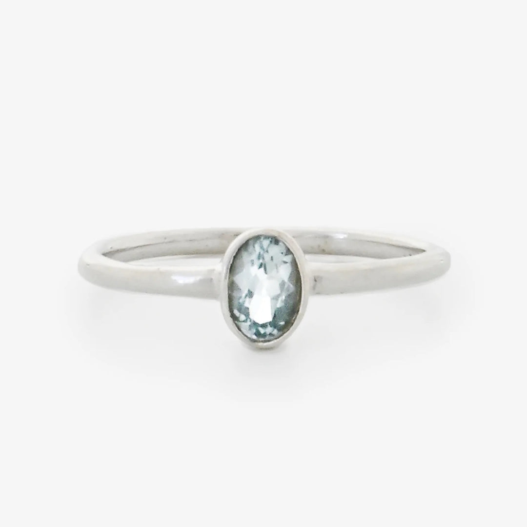 Dainty Blue Topaz Ring