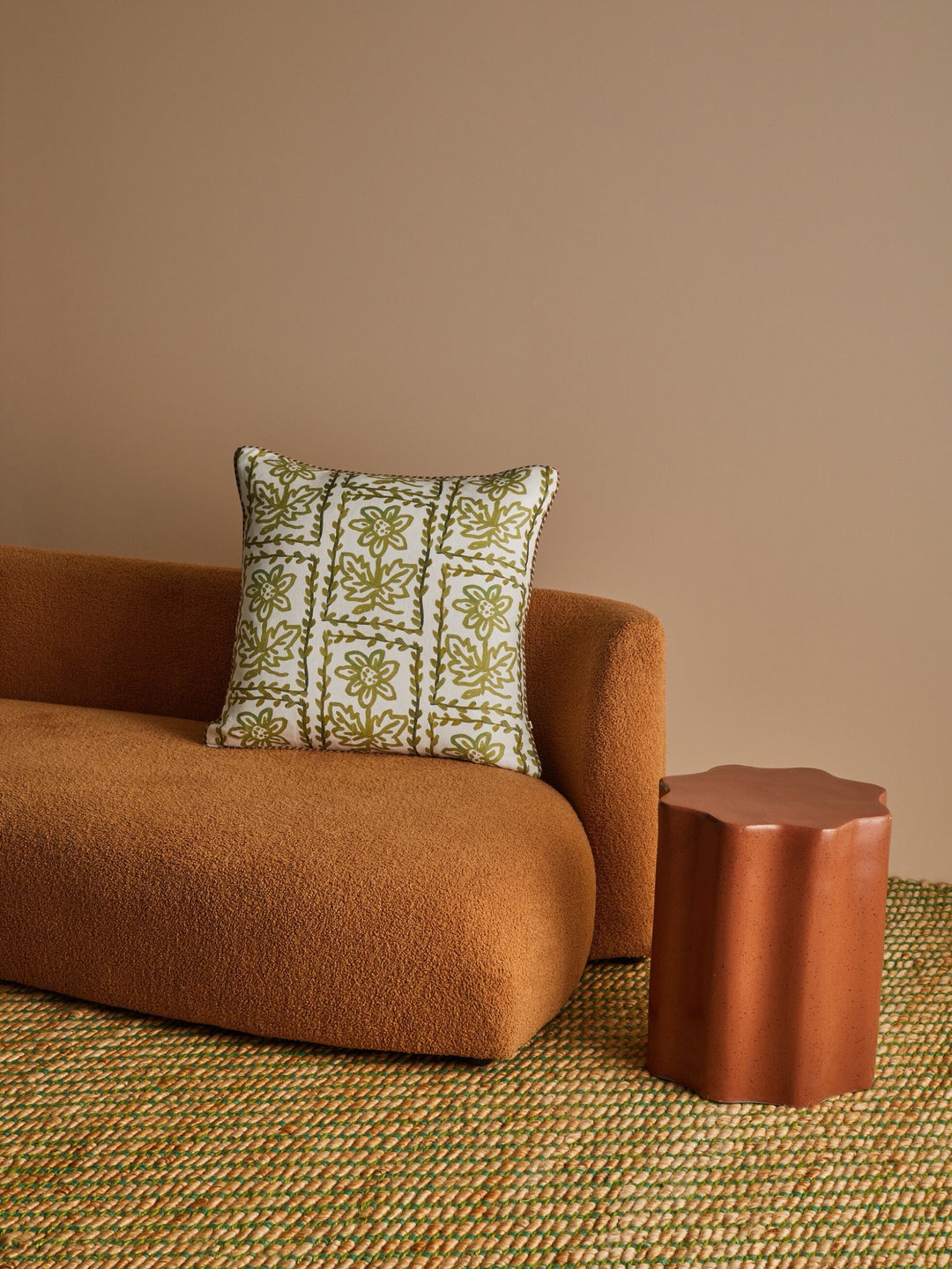 Daisy Olive 60cm Cushion