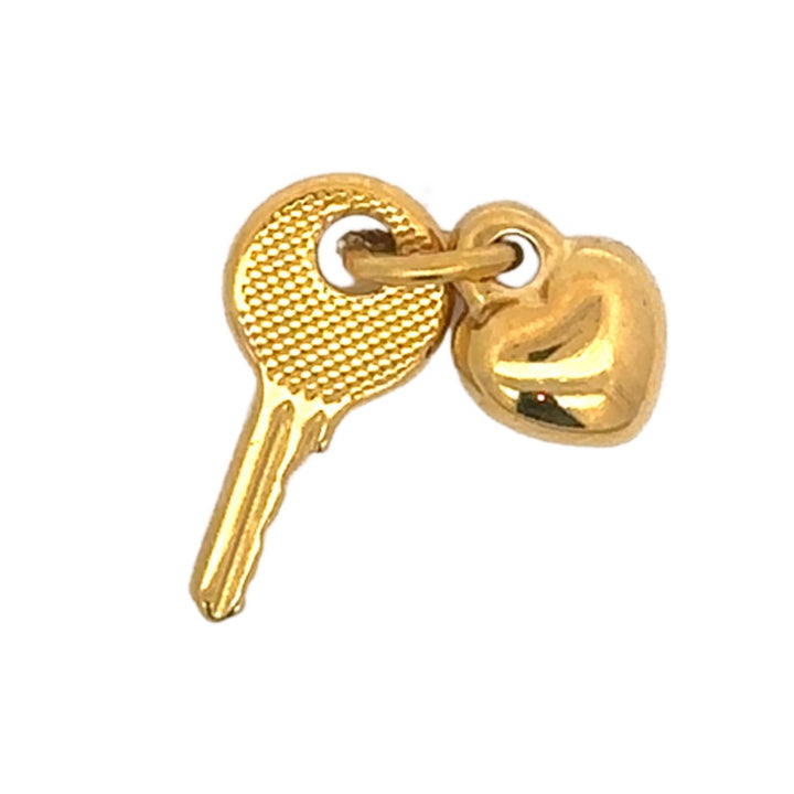 Key and Heart Charm