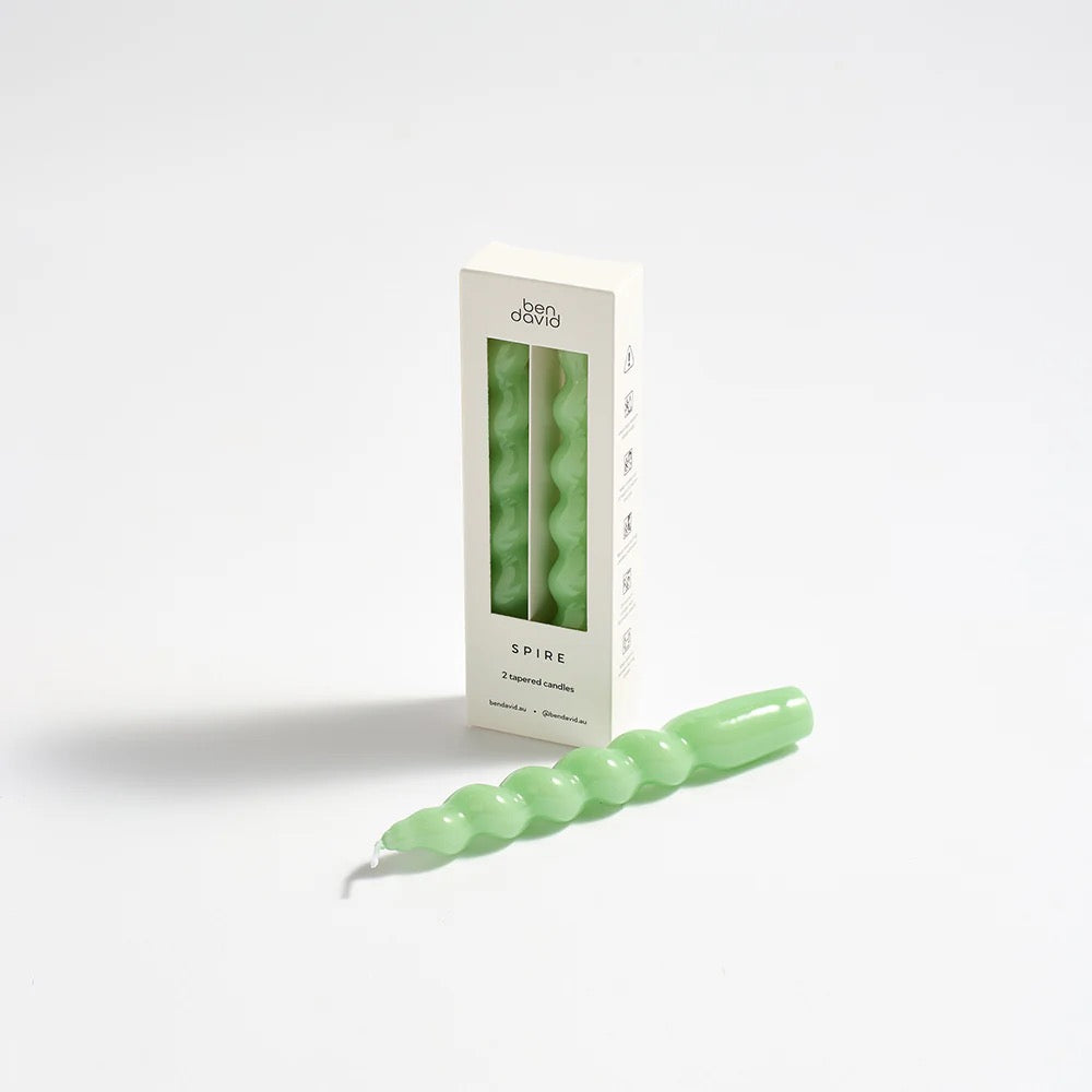Spire Candle Pair - Sage