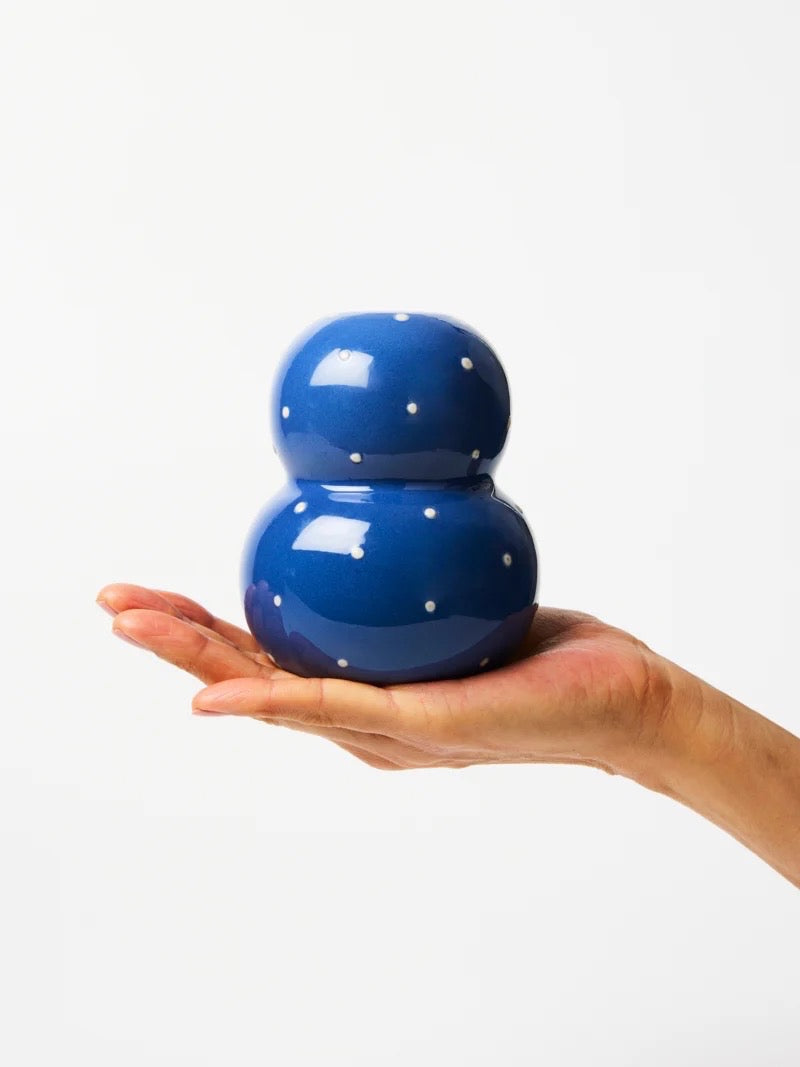 FONDA NAVY DOTTY VASE