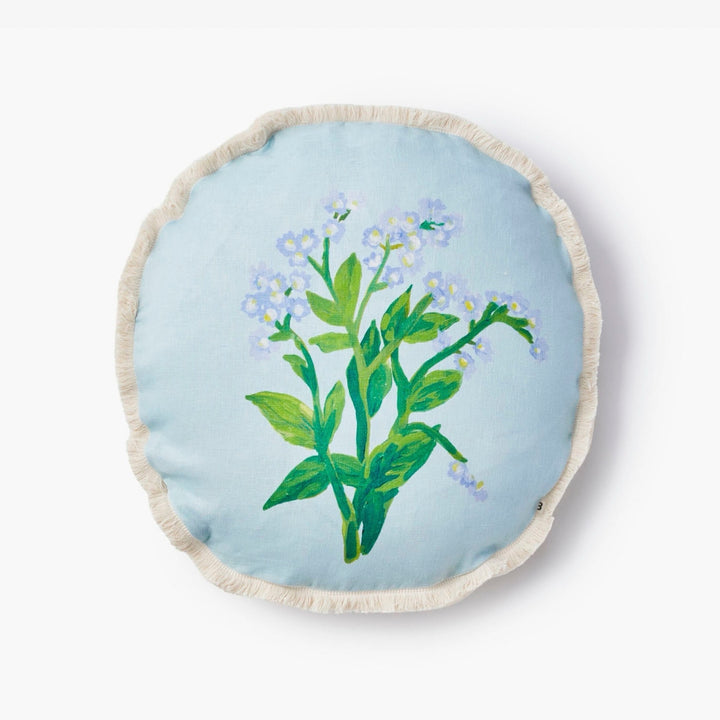 Forget Me Not Blue 50cm Round Cushion