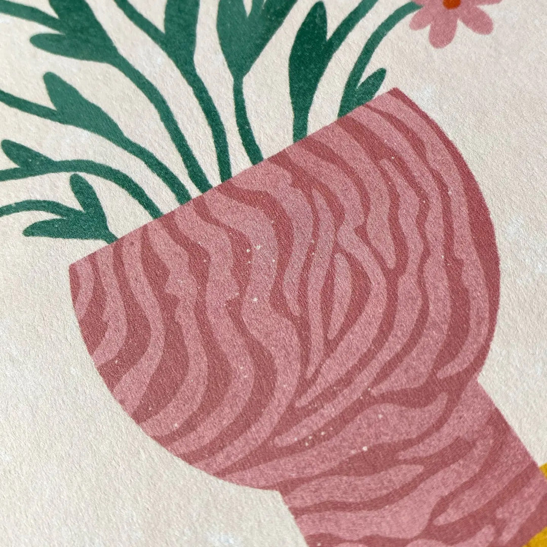 Flower Vase Card - Illustrated Flower Card | Floral Greeting