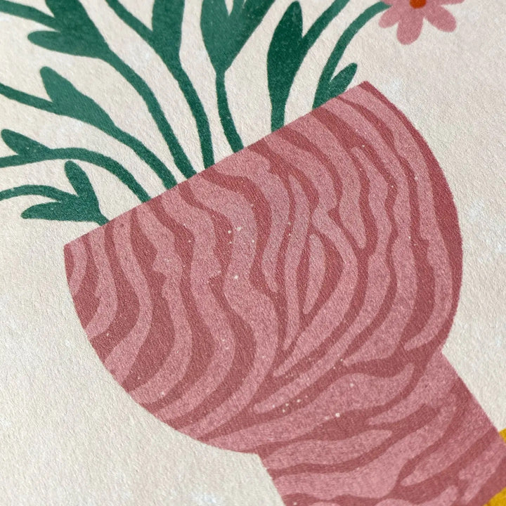 Flower Vase Card - Illustrated Flower Card | Floral Greeting