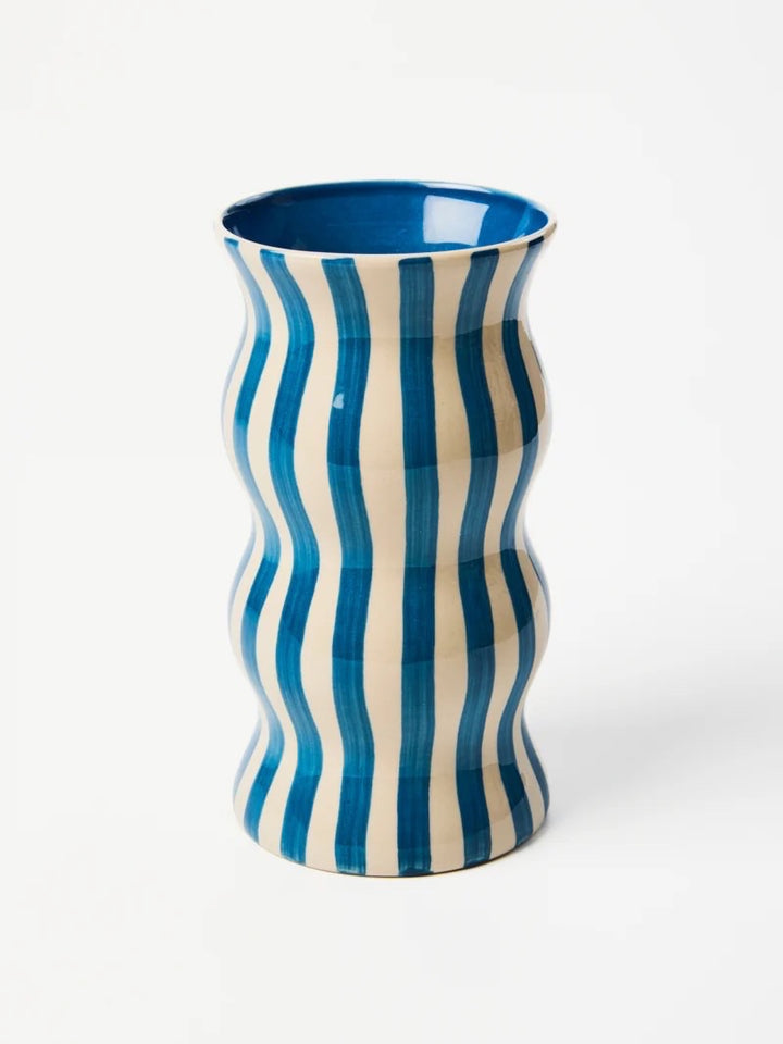 PALMA NAVY STRIPE VASE