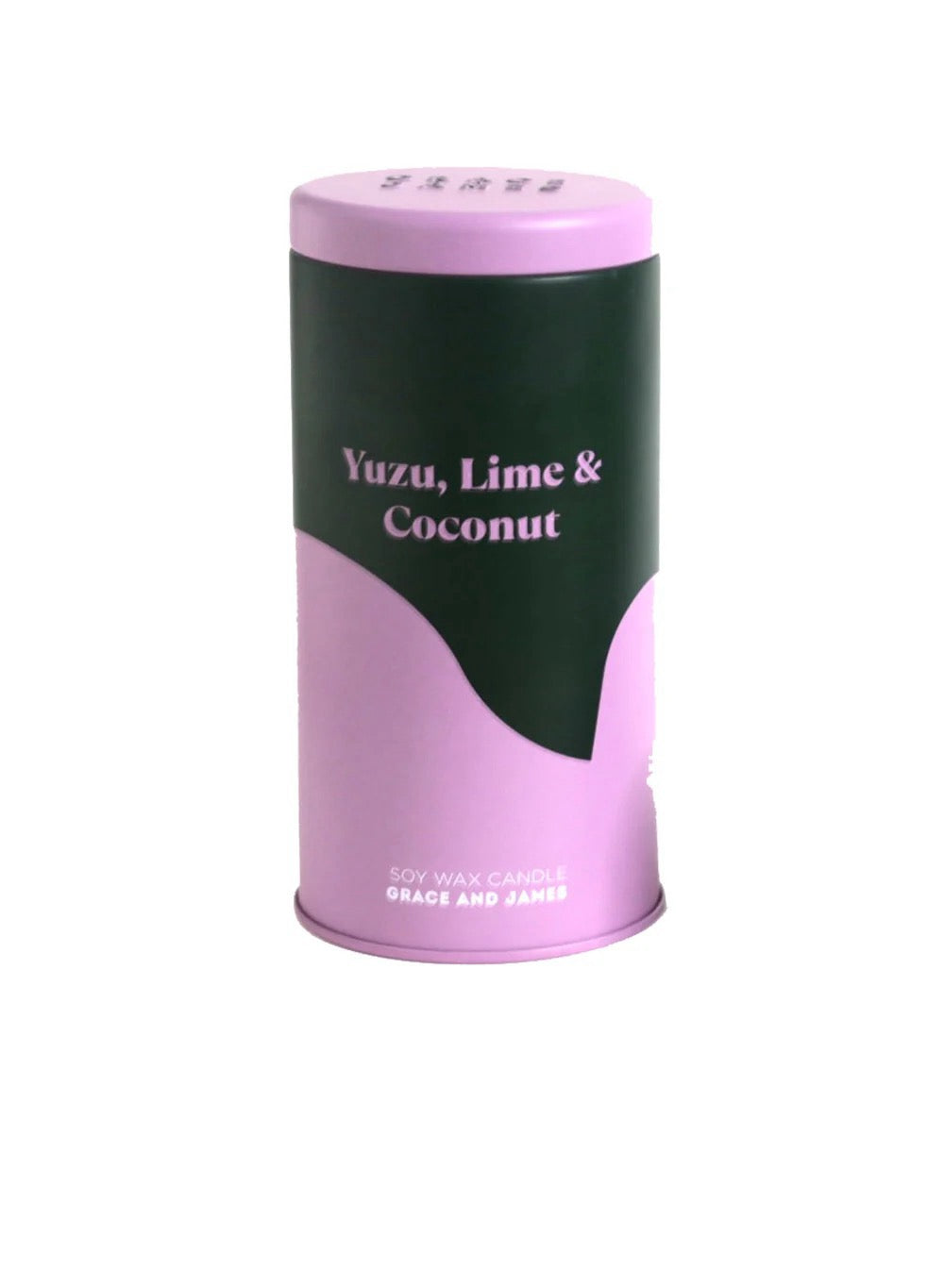 YUZU, LIME &amp; COCONUT - AROMATIC SOY WAX CANDLE 70 HOUR