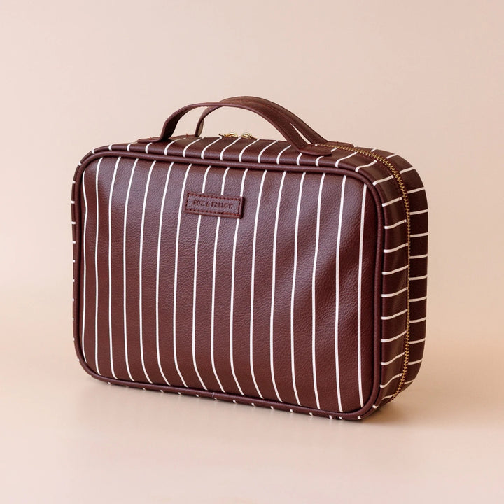 Merlot Pinstripe Cosmetic Bag