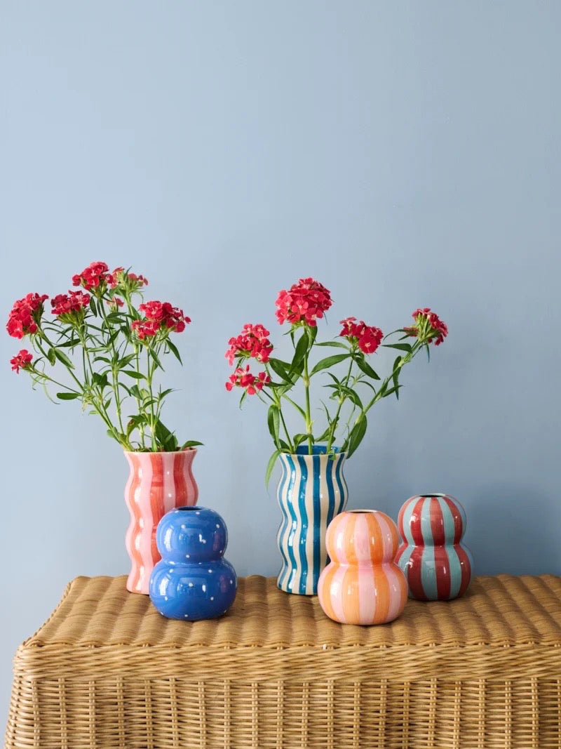 FONDA NAVY DOTTY VASE