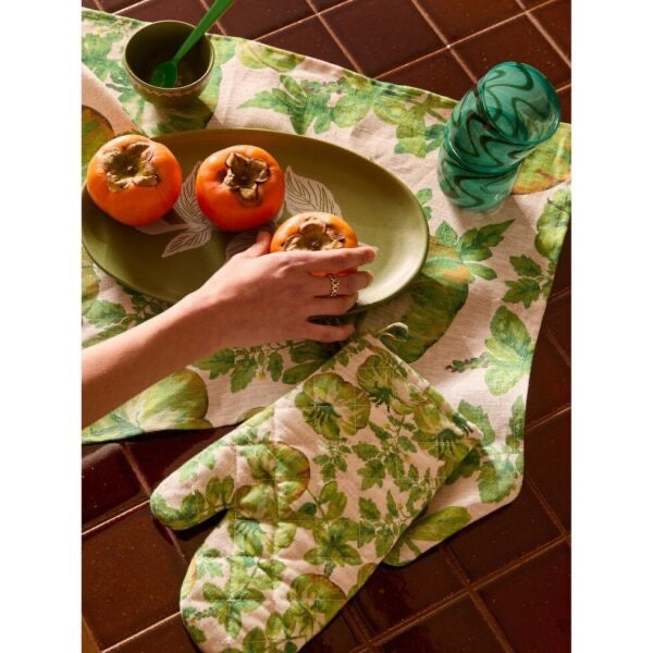 Vines Green Oval Plate