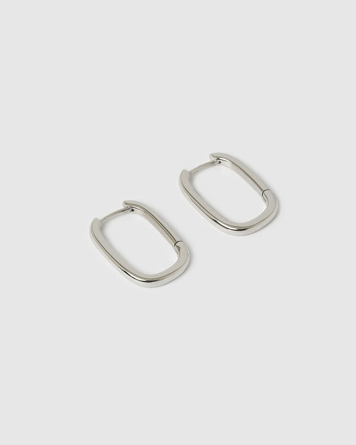 LINK-UP SILVER HOOP HUGGIES - LARGE