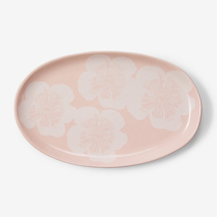 Jardin Pink Oval Plate