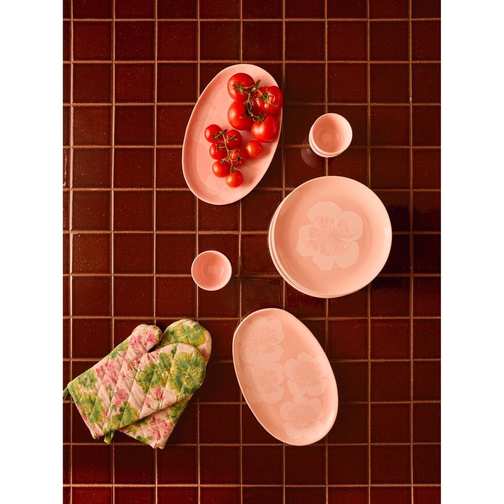 Jardin Pink Oval Plate
