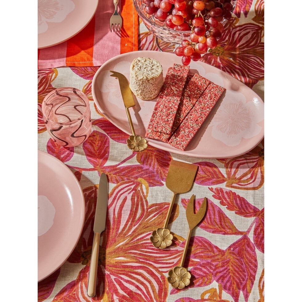 Jardin Pink Oval Plate