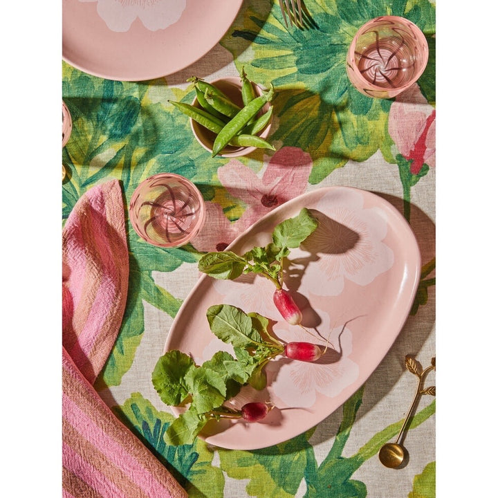 Jardin Pink Oval Plate