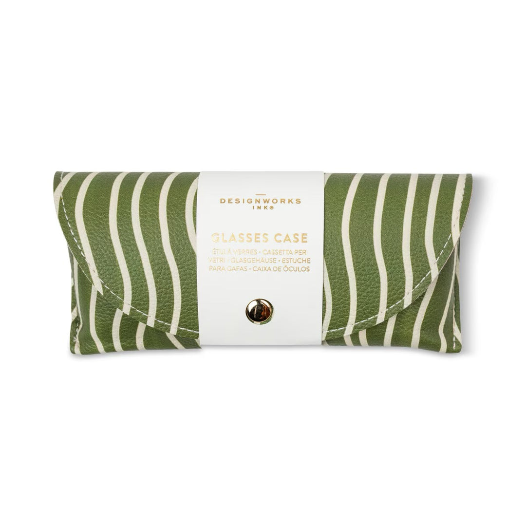 PU Printed Glasses Case - Wavy Stripe