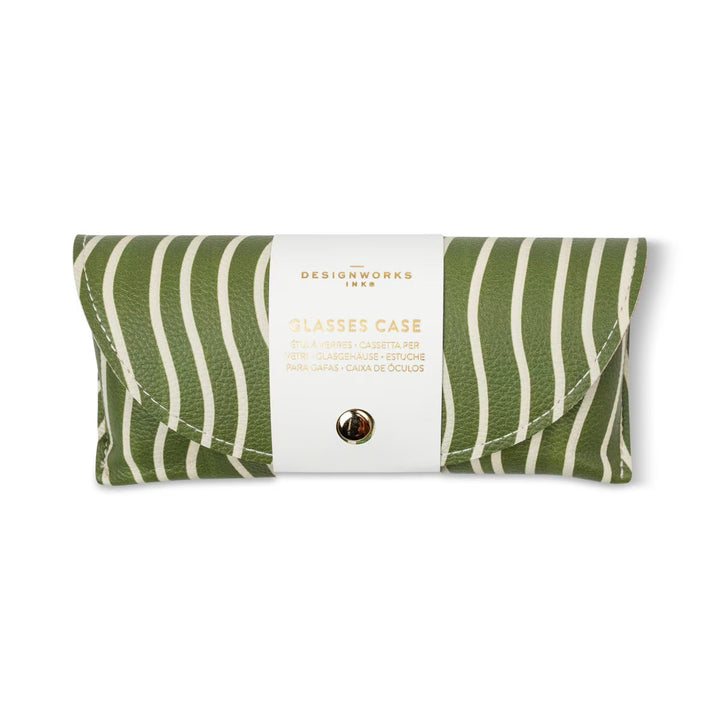 PU Printed Glasses Case - Wavy Stripe