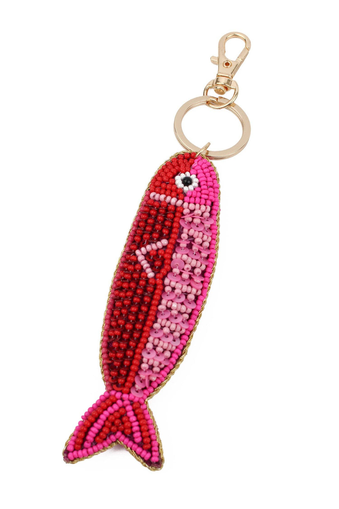 RED AND PINK FISH KEYRING/BAG CHARM