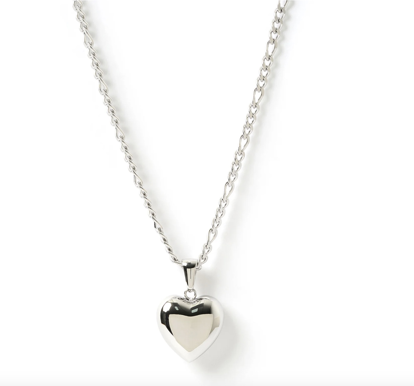 ROSE HEART NECKLACE - SILVER