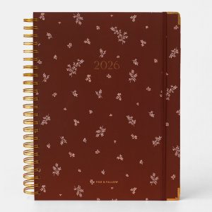 2026 A4 Academic Vertical Planner - Raspberry