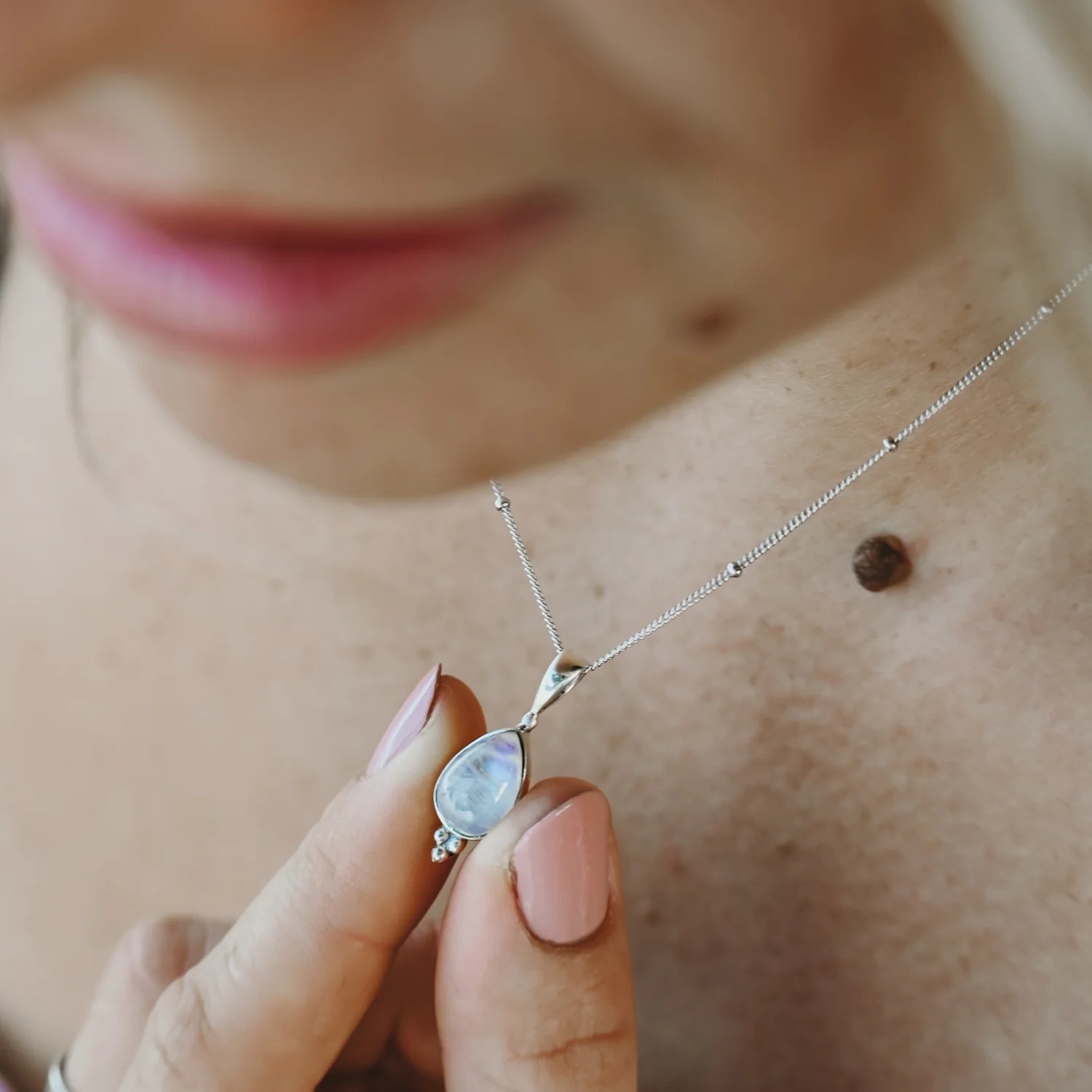 Dew Moonstone Necklace - Image 3